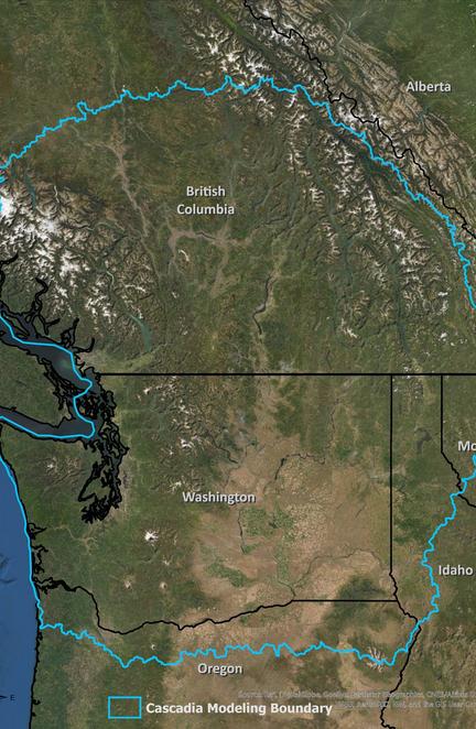 Map of the Cascadia Region